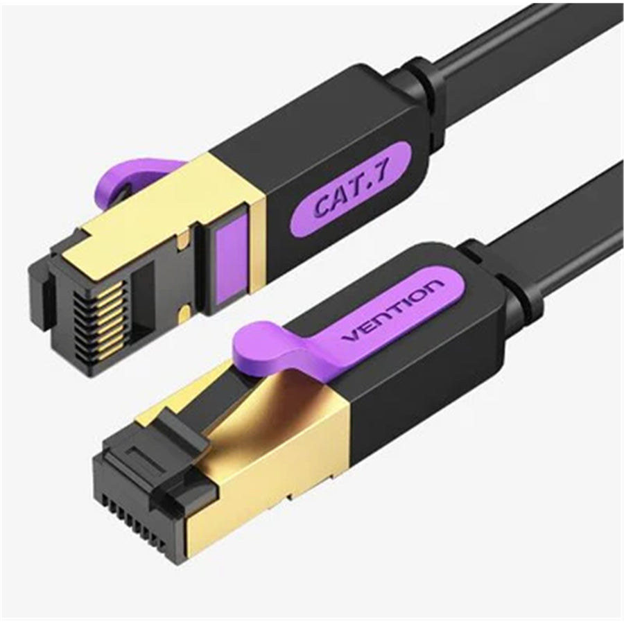 Vention Flat Cat.7 Patch Cable 2M Black