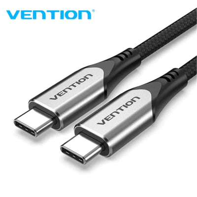 Vention Cotton Braided USB-C to USB-C 3.1 Cable 1.5M Gray