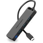 VEN-TGKBF - Vention Type-C to 4-Port USB 3.0 Hub with Power Delivery Black 1M ABS Type