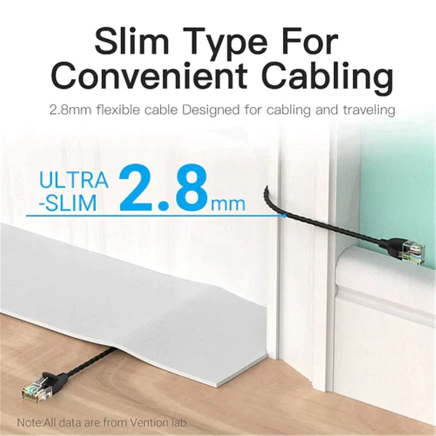 Vention CAT6a UTP Patch Cord Cable 3M Black