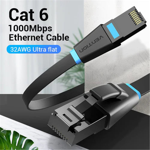 Vention  IBJBL Cat6 UTP Patch Cable - 10m - Black