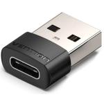 VEN-CDWB0 - Vention USB 2.0 Male to USB-C Female Adapter Black PVC Type