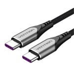 VEN-TAEHF - Vention USB 2.0 C Male to C Male  5A Cable 1M Gray Aluminum Alloy Type