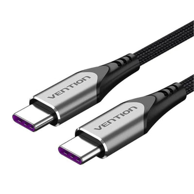 Vention USB 2.0 C Male to C Male 5A Cable Gray 2M Aluminum Alloy Type