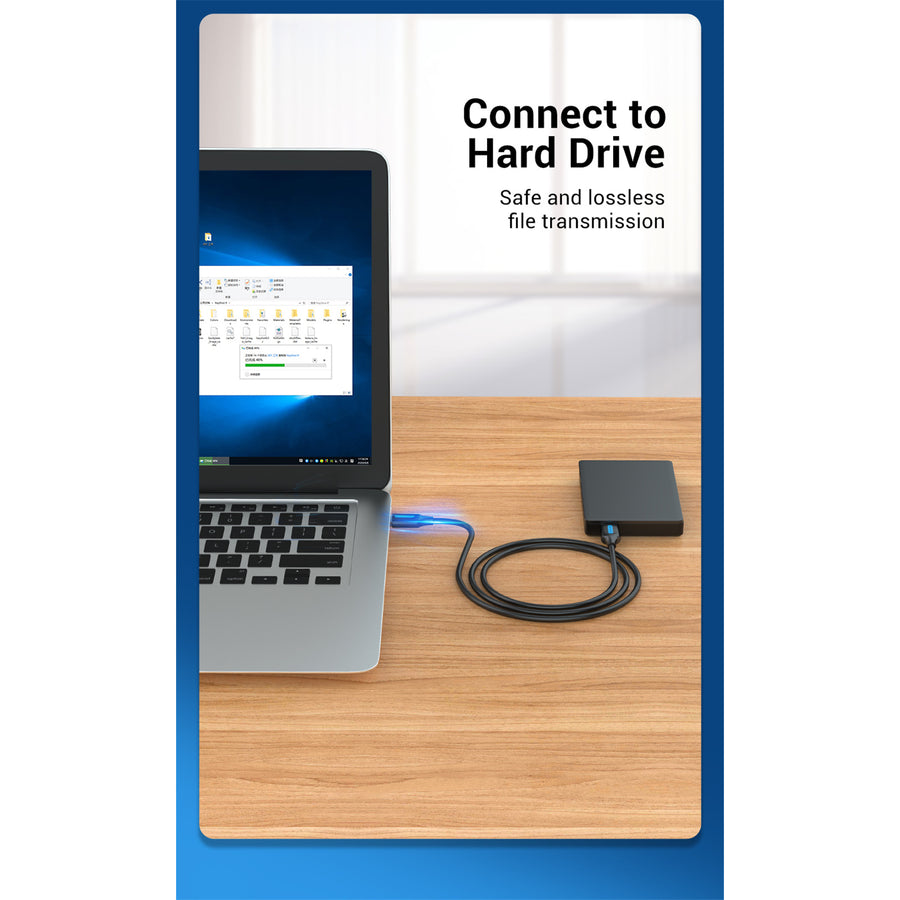 Vention USB 3.0 A Male to A Male Cable 2M Black PVC Type