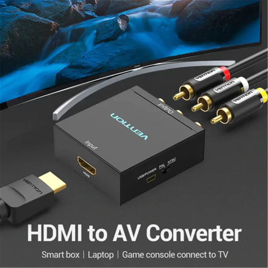 Vention AEEB0  HDMI to RCA Converter Black Metal Type
