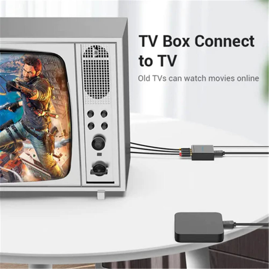 Vention AEEB0  HDMI to RCA Converter Black Metal Type