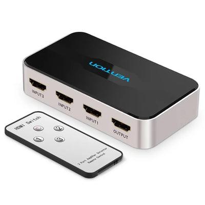 Vention 3 In 1 Out HDMI Switcher Gray Metay Type