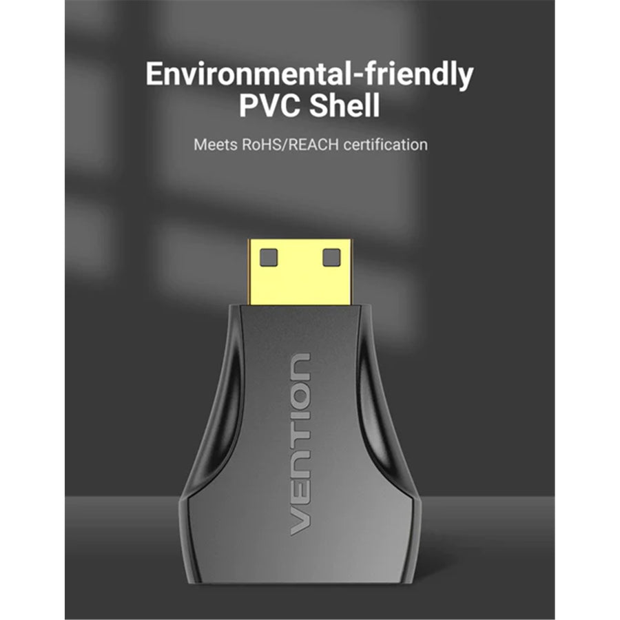 Vention Mini HDMI Male to HDMI Female Adapter Black