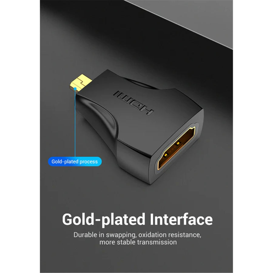 Vention Micro HDMI Male to HDMI Female Adapter Black