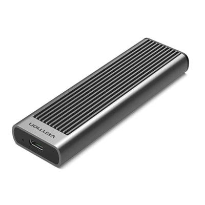 Vention KPKH0 M.2 NVMe (USB 3.1 Gen 2-C) SSD Enclosure with Heat Sink Gray Aluminum Alloy Type