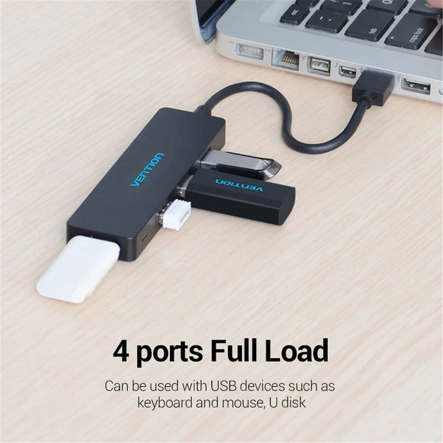 Vention 4 Ports USB3.0 HUB 0.15M Black