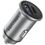VEN-FFFH0 - Vention Zwei-Port USB A+C(30+30) Kfz-Ladegerät Grau Mini-Stil Aluminiumlegierung Typ