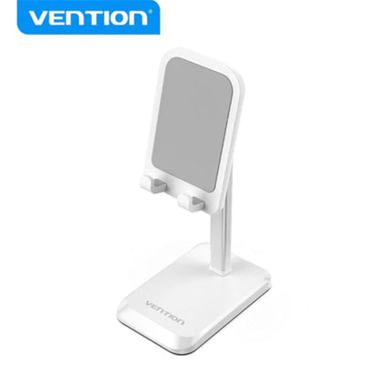 Vention Height Adjustable Desktop Cell Phone Stand White Aluminum Alloy Type