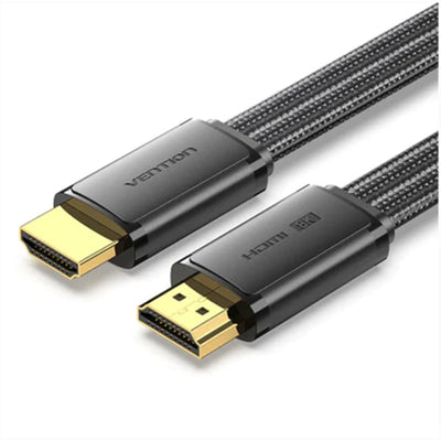 Vention Flat Nylon Braided HDMI-A Male to Male 8K HD Cable 2M Black