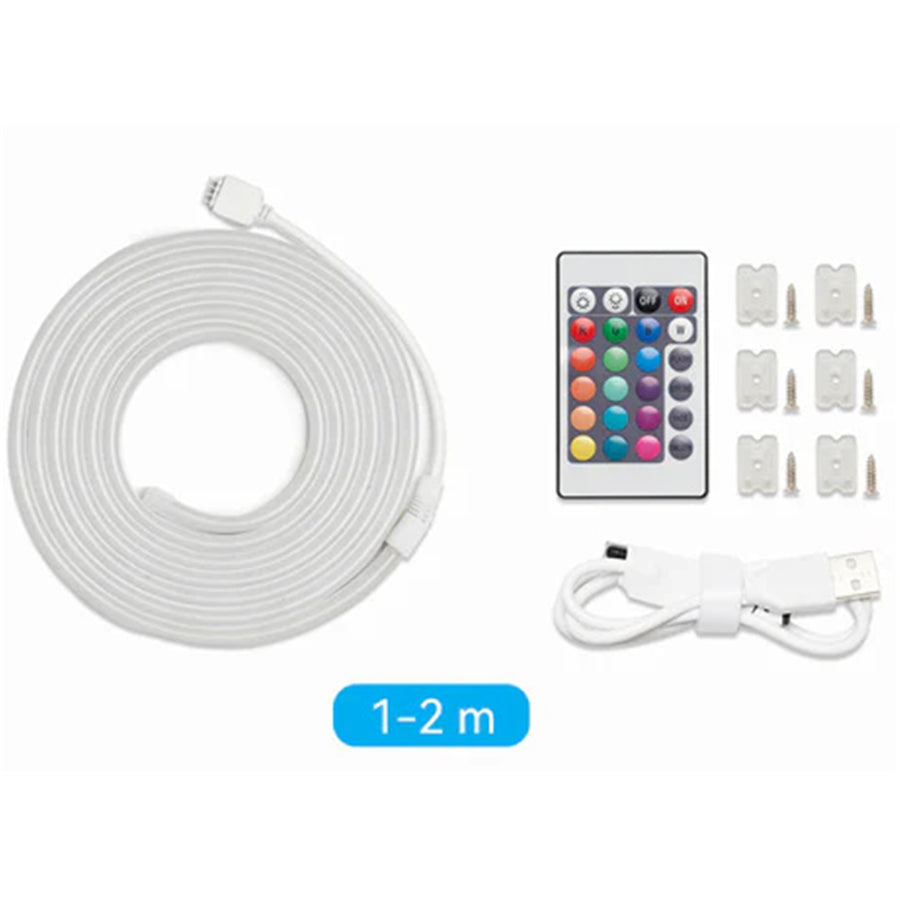 Vention Silicone Neon LED Strip Lights with IR Remote and USB 5V Power Supply 2M