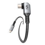 VEN-TAZHI - Vention USB 3.0 C Male to C Male Right Angle VR Cable 3M Gray Aluminum Alloy Type