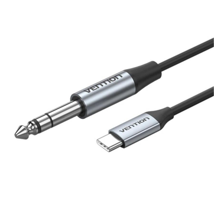 Vention USB-C Male to 6.35MM Male with DAC Audio Cable 1M Gray