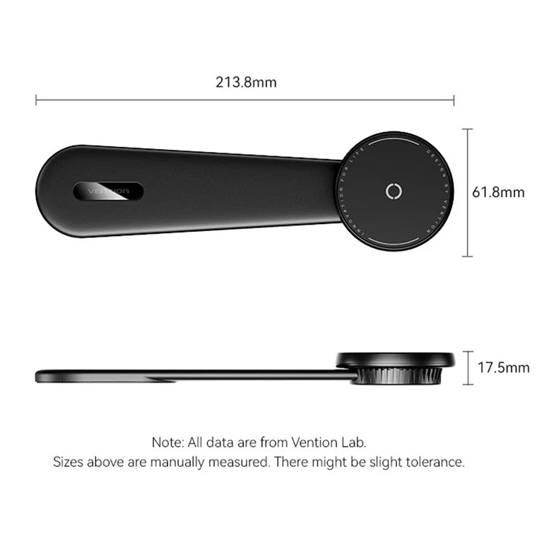 Vention Magnetic Wireless Car Mount Charger Black