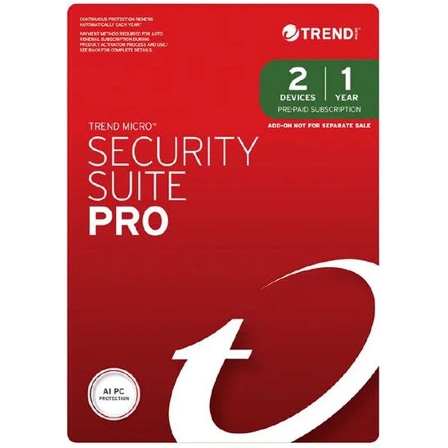 Trend Micro   Security Suite Pro (2 Devices) 1yr Subscription Add-On AR