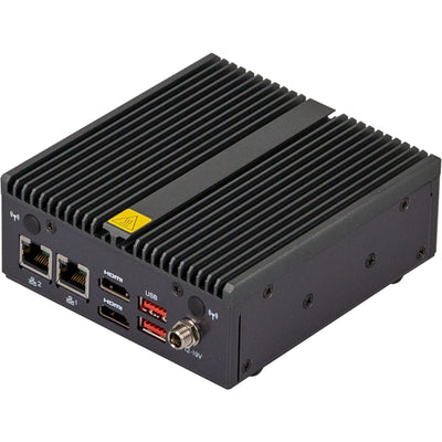 6BQB6412AMR-SI - Industrial system with Intel® Celeron® J6412 Processor/ Lockable DC Connector/ 2 x HDMI / 2 x LAN ports/ 1 x Headphone Jack