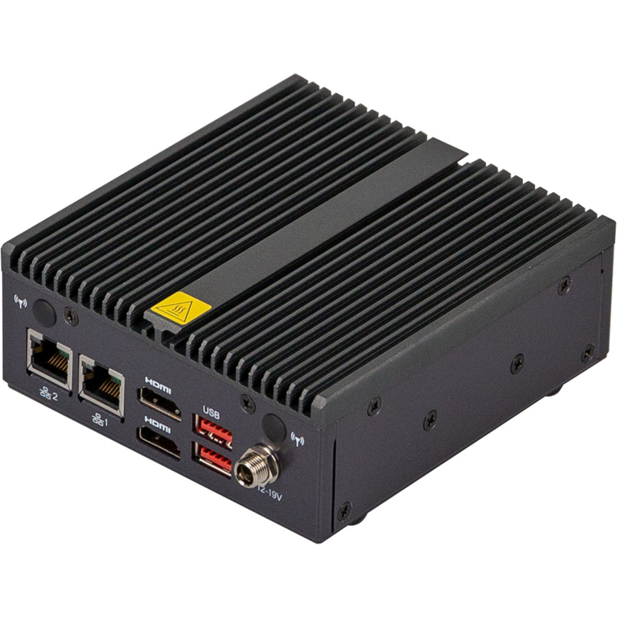 6BQB6412AMR-SI - Industrial system with Intel® Celeron® J6412 Processor/ Lockable DC Connector/ 2 x HDMI / 2 x LAN ports/ 1 x Headphone Jack