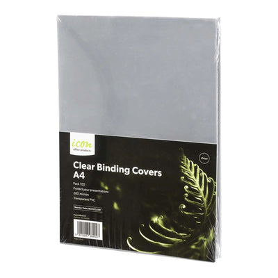 BCOVCLEAR - Okin Binding Covers A4 Clear 200mic, Pack of 100