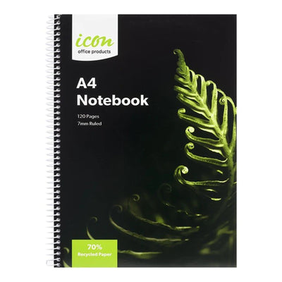 Okin ISNBR003 - Icon Spiral Notebook A4 Soft cover 120 pg 70% Rec