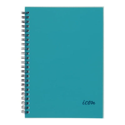 ISNBPP001 - Okin Spiral Notebook A5 PP Cover Aqua 200 pg FSC Mix*