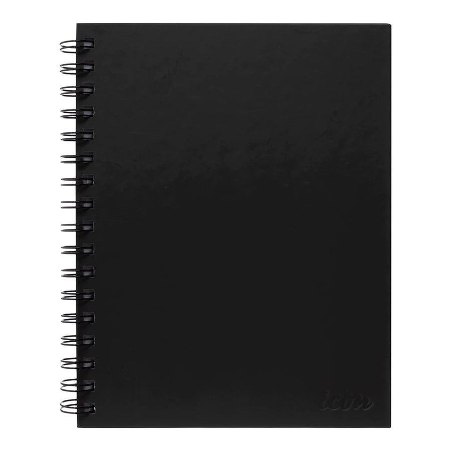 Okin ISNBHC001 – Icon Spiralnotizbuch A5 Hardcover Schwarz 200 Seiten