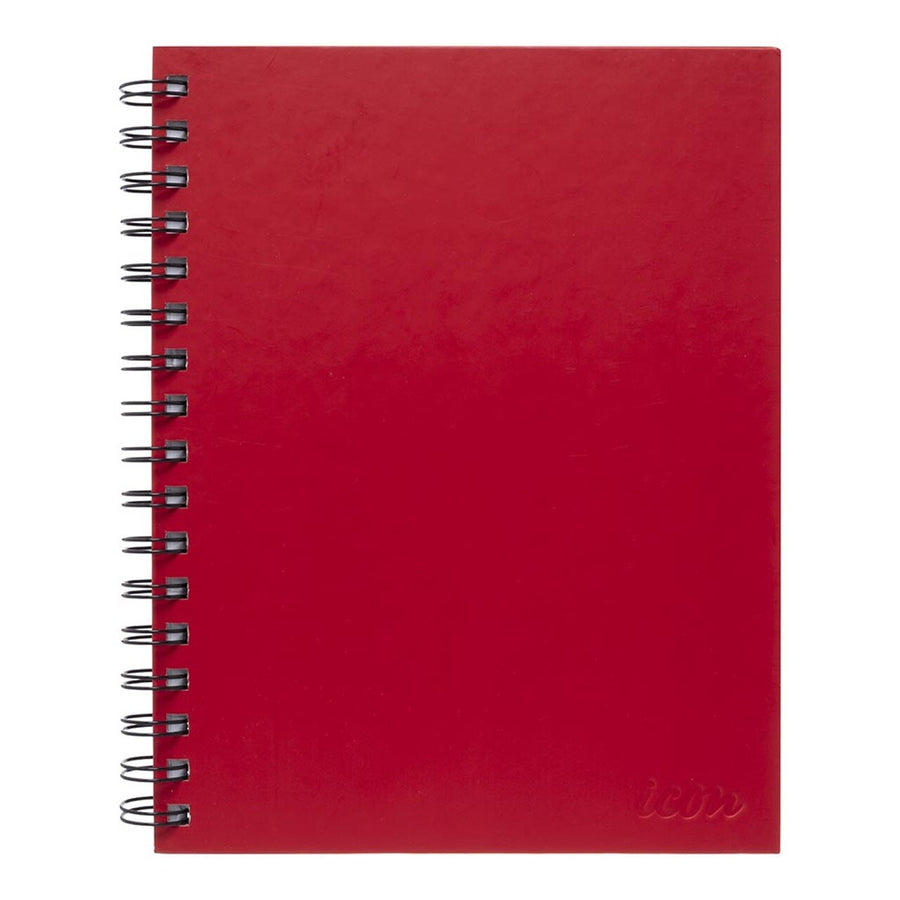 Okin ISNBHC002 - Icon Spiral Notebook A5 Hard Cover Red 200 pg