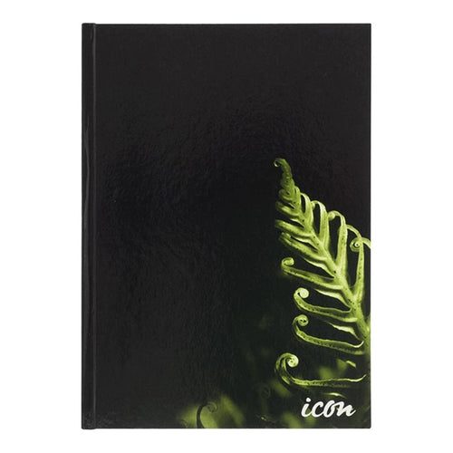 Okin IHCNB001 - Icon Casebound Hard Cover Notebook A4 Black 200 pg