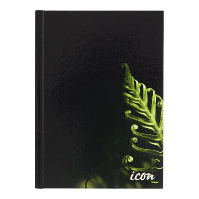 Okin IHCNB002 - Icon Casebound Hard Cover Notebook A5 Black 200 pg