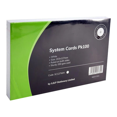 Okin SC127WH - OSC System Cards 203x127mm White, Pack of 100