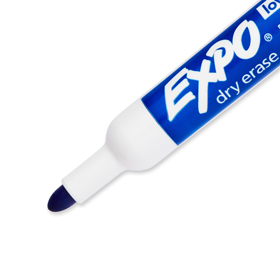 EXPO 82003 - Dry Erase Markers Bullet Marker 12-Pack. Blue Colour. Bright Vivid Non-toxic Ink.