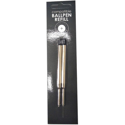 Okin PRFM-BK - GBP Compatible Parker Ballpoint Refill Black, Pack of 2