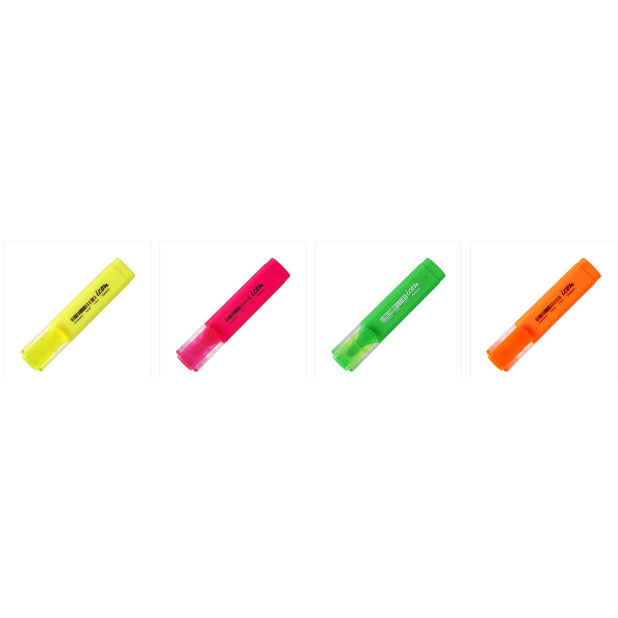 Okin IHLASST4 - Icon Highlighter Chisel Tip Asst, Pack of 4