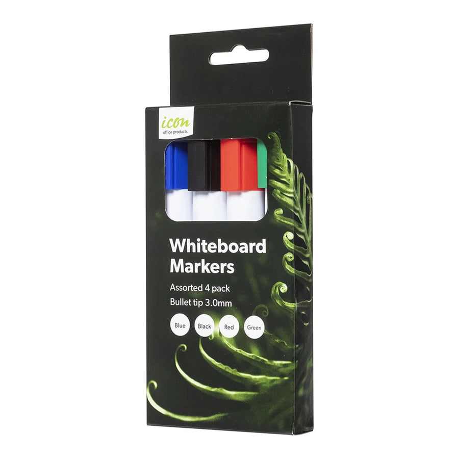 IWMASST4 - Okin Whiteboard Marker Bullet Tip Asst, Pack of 4