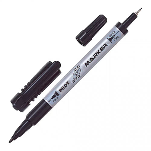 Pilot SCA-TMCD-B Marker CD/DVD Black Twin Point Marker is a permanent marker with both 0.7mm fine and 0.4mm extra fine tips.