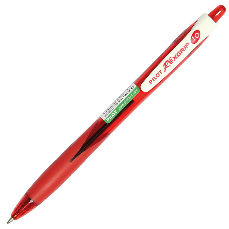 BRG-10M-RR-BG - Pilot BeGreen Rexgrip Ballpoint Medium Red (BRG-10M-RR-BG)