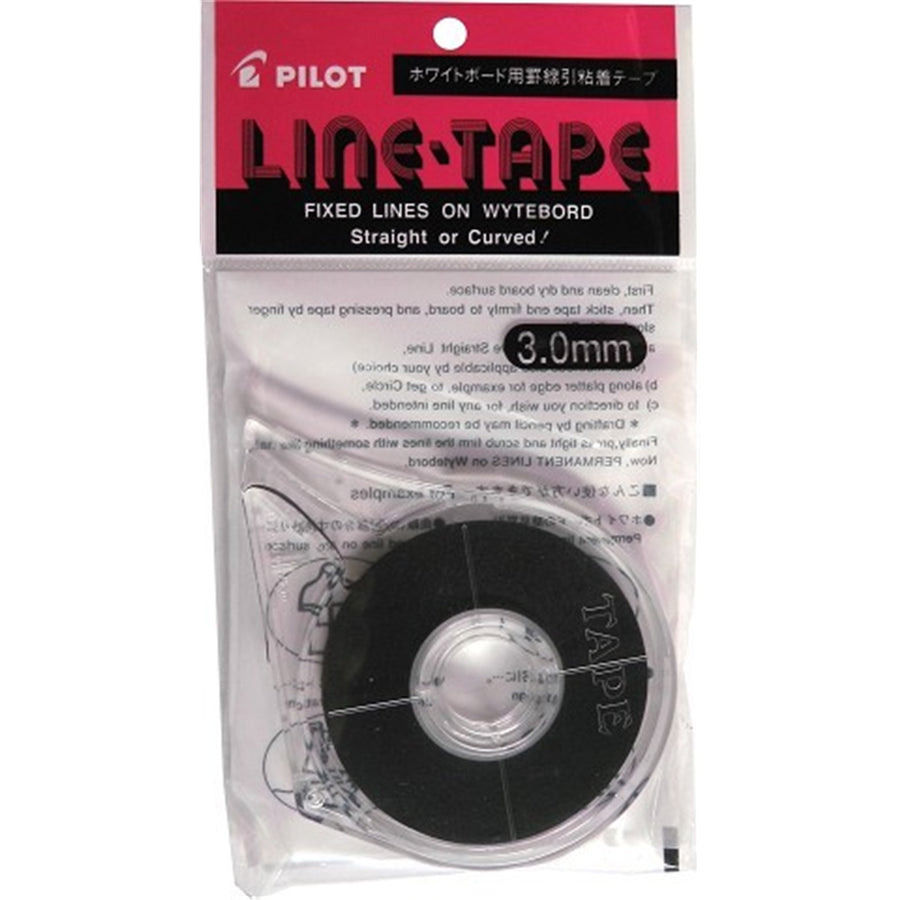 Pilot WBT-EF030 Wytebord Line Black Tape 3.0mm wide 16m Each tape reeled on a handy dispenser
