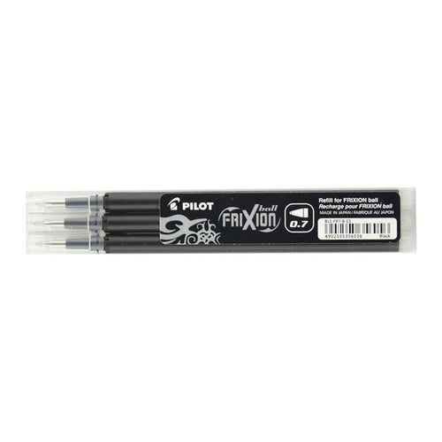 Pilot Frixion Erasable Refill Fine Black, Pack of 3 (BLS-FR7-B-S3P)