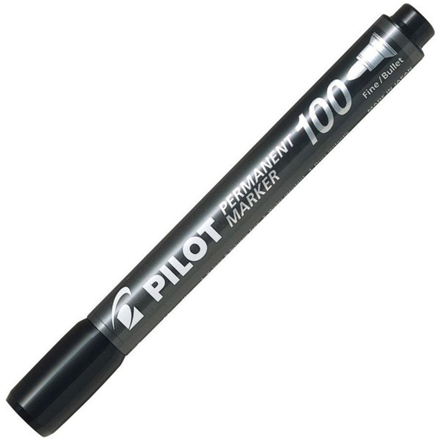 SCA-100-B - Pilot SCA 100 Permanent Marker Bullet Black (SCA-100-B)