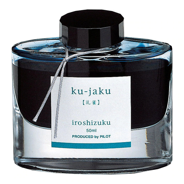 Pilot Iroshizuku INK-50-KJ-INT Ink Bottle - 50ml - Peacock Ku-jaku water-based
