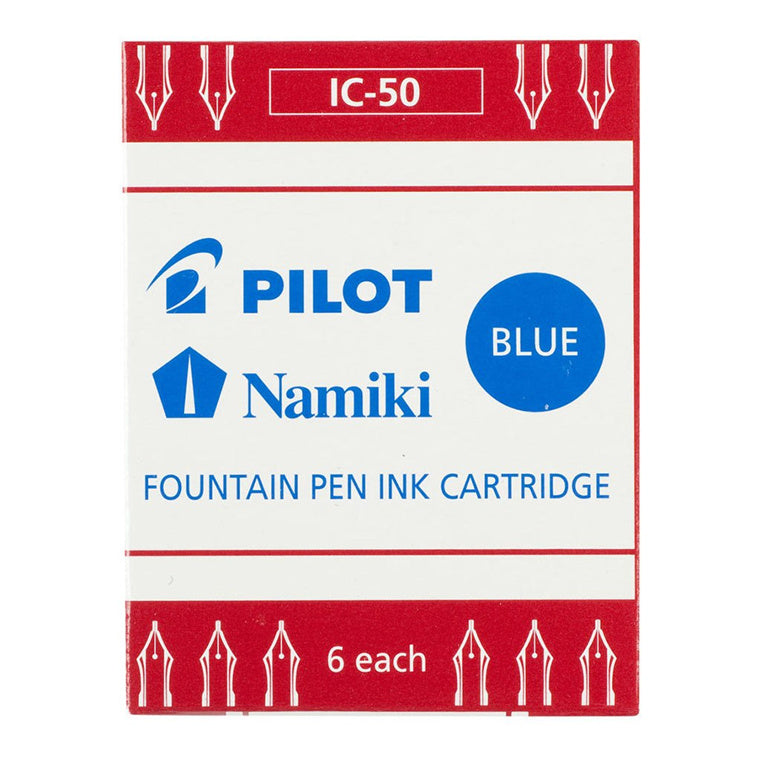 IC-50-L - Pilot Fountain Pen Ink Cartridge Blue, Pack of 6 (IC-50-L)