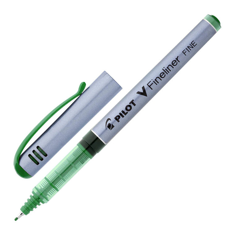 Pilot V-Fineliner Fibre Tip 0.5mm Green (SW-VPP-G) -- Buy 12 units to receive them in a box