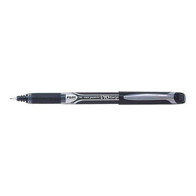Pilot Hi-Tecpoint V10 Grip Rollerball Broad Black (BXGPN-V10-B) -- Buy 12 units to receive them in a box