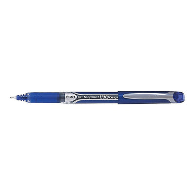 Pilot Hi-Tecpoint V10 Grip Rollerball Broad Blue (BXGPN-V10-L) -- Buy 12 units to receive them in a box
