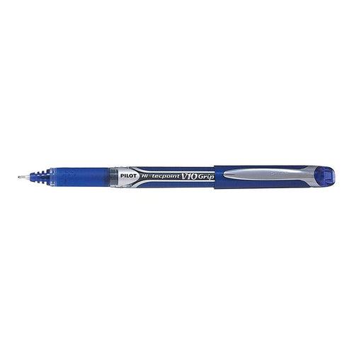 Pilot Hi-Tecpoint V10 Grip Rollerball Broad Blue (BXGPN-V10-L) -- Buy 12 units to receive them in a box