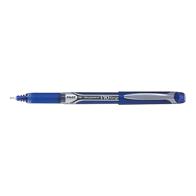 Pilot Hi-Tecpoint V10 Grip Rollerball Broad Blue (BXGPN-V10-L) -- Buy 12 units to receive them in a box